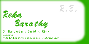 reka barothy business card